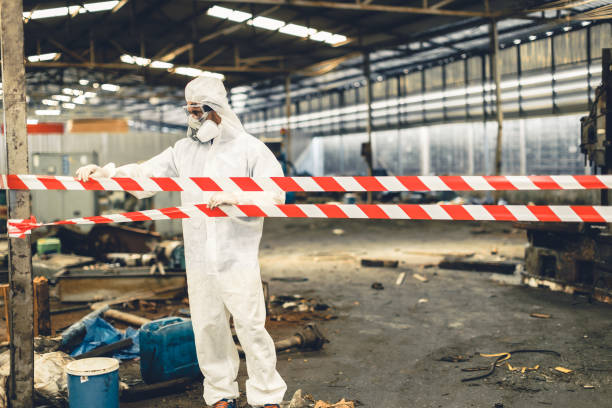 Professional Biohazard technician working in Scranton, AR